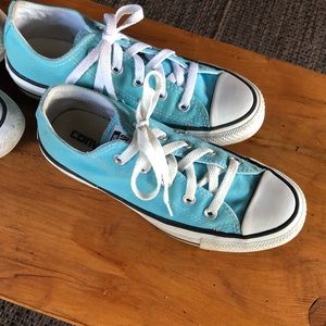 Converse All Star Sneakers Turquoise Blue 6.5 Good Pre-Owned Condition